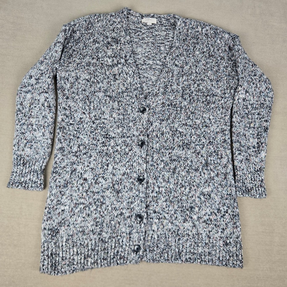 Loft Outlet Womens Large Multi Confetti Button Front Knit Cardigan Sweater